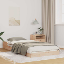 vidaXL Ágykeret Barna 80 x 220 cm Tömör fenyőfa ágy és ágykellék