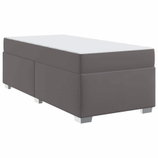 vidaXL Ágykeret Egyéb Szürke 90 x 200 cm Műbőr (3399224) ágy és ágykellék