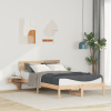vidaXL Ágykeret éjjeli szekrényekkel Barna 120 x 190 cm Tömör fenyőfa