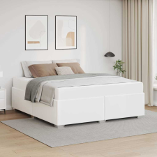 vidaXL Ágykeret Fehér 160 x 200 cm Műbőr ágy és ágykellék