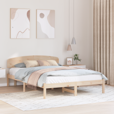 vidaXL Ágykeret Fejletartóval 140x200 cm Tömör Fenyő ágy és ágykellék