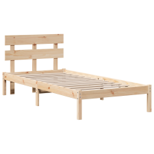 vidaXL Ágykeret Fejtámlával 80x200 cm Tömörfa Fenyő (872134) ágy és ágykellék