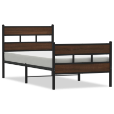 vidaXL ágykeret fejtámlával és lábtámasszal matrac nélkül 90 x 200 cm (4017162) ágy és ágykellék