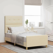 vidaXL Ágykeret fejtámlával Krém 80 x 200 cm szövet ágy és ágykellék
