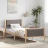 vidaXL Ágykeret fejtámlával Tópszínű 100 x 200 cm szövet