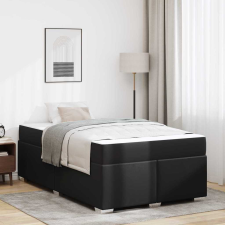 vidaXL Ágykeret Fekete 120 x 190 cm Műbőr ágy és ágykellék