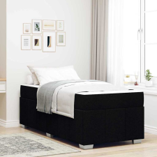 vidaXL Ágykeret Fekete 90 x 190 cm szövet ágy és ágykellék