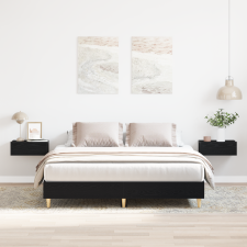 vidaXL Ágykeret Fekete tölgy 150x200 cm Rétegelt fa ágy és ágykellék