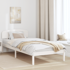 vidaXL Ágykeret Füles Fehér 90x200 cm Tömör Fa Fenyő ágy és ágykellék