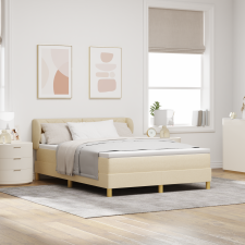 vidaXL Ágykeret Matrac Krem színben, 140x200 cm Szövet ágy és ágykellék