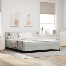 vidaXL Ágykeret Matrac Málna Szürke 180x200 cm Bársony ágy és ágykellék