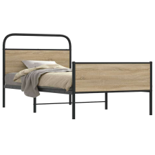 vidaXL ágykeret matrac nélkül 100x200 cm sonoma tölgyfa műfa ágy és ágykellék