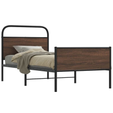 vidaXL ágykeret matrac nélkül 107x203 cm barna tölgyfa műfa ágy és ágykellék