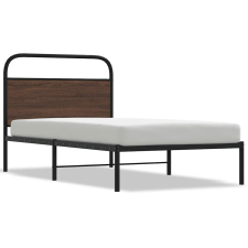vidaXL ágykeret matrac nélkül 107x203 cm barna tölgyfa műfa (4100303) ágy és ágykellék