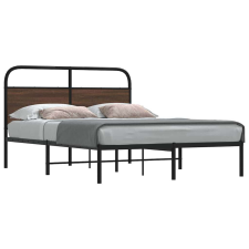 vidaXL ágykeret matrac nélkül 135x190 cm barna tölgyfa műfa ágy és ágykellék