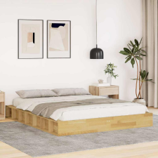 vidaXL ágykeret matrac nélkül 135x190 cm tömör fa tölgyfa ágy és ágykellék