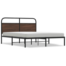 vidaXL ágykeret matrac nélkül 150x200 cm barna tölgyfa műfa (4100309) ágy és ágykellék