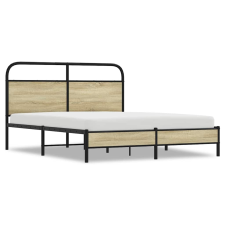vidaXL ágykeret matrac nélkül 160x200 cm sonoma tölgyfa műfa (4100413) ágy és ágykellék