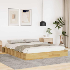 vidaXL ágykeret matrac nélkül 160x200 cm tömör fa tölgyfa ágy és ágykellék