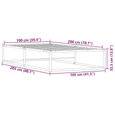 vidaXL ágykeret matrac nélkül Fehér 100x200 cm fém ágykeret ágy és ágykellék