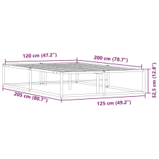 vidaXL ágykeret matrac nélkül fehér 120x200 cm fém ágy és ágykellék