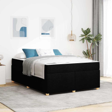 vidaXL Ágykeret matraccal Egyéb Fekete 160 x 200 cm szövet ágy és ágykellék