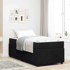 vidaXL Ágykeret matraccal Egyéb Fekete 80 x 200 cm Bársony ágy és ágykellék