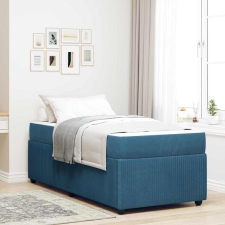 vidaXL Ágykeret matraccal Egyéb Kék 100 x 200 cm Bársony ágy és ágykellék