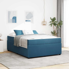 vidaXL Ágykeret matraccal Egyéb Kék 140 x 200 cm Bársony ágy és ágykellék