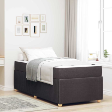 vidaXL Ágykeret matraccal matracmal sötétbarna 90 x 190 cm szövet ágy és ágykellék