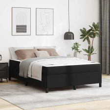 vidaXL Ágykeret matracmal Fekete 140 x 200 cm szövet ágy és ágykellék