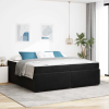 vidaXL Ágykeret matracmal Fekete 200 x 200 cm Bársony