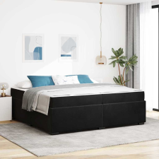vidaXL Ágykeret matracmal Fekete 200 x 200 cm Bársony ágy és ágykellék