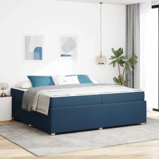 vidaXL Ágykeret matracmal Kék 200 x 200 cm szövet ágy és ágykellék