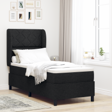 vidaXL Ágykeret Matracot Kiválóan - Fekete - 80x200 cm - Szövet ágy és ágykellék