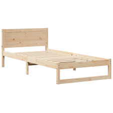 vidaXL Ágykeret Natúr Tömör fenyőfa 90 x 200 cm Tartós (873289) ágy és ágykellék