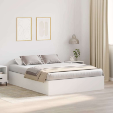 vidaXL Ágykeret tárolóval Fehér 135 x 190 cm Faanyag ágy és ágykellék
