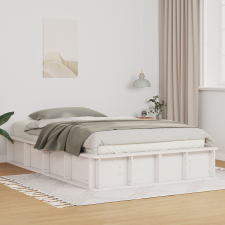 vidaXL Ágykeret tárolóval Fehér 140 x 190 cm faszínű ágy és ágykellék