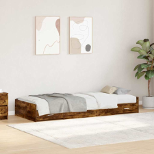 vidaXL Ágykeret tárolóval fejtámlával fiókkal Öreg fa 75 x 190 cm Faanyag ágy és ágykellék