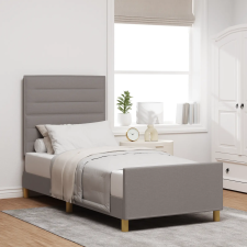 vidaXL Ágykeret Taupe 100x200 cm Szövet ágy és ágykellék