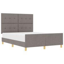 vidaXL Ágykeret Taupe 140x200 cm Szövet (3344736) ágy és ágykellék