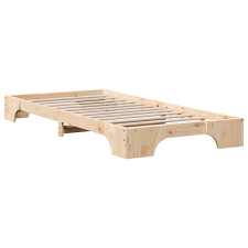 vidaXL Ágykeret Természetes Tömör fenyőfa 90 x 190 cm Ergonomikus (872884) ágy és ágykellék