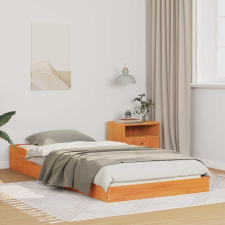 vidaXL Ágykeret Viaszbarna 80 x 210 cm Tömör fenyőfa ágy és ágykellék