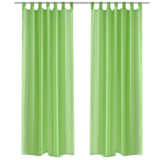 vidaXL Alma Zöld Átlátszó Függöny 140 x 175 cm 2 db lakástextília