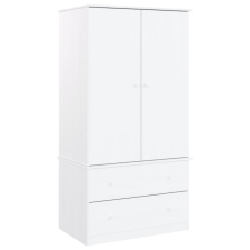 vidaXL ALTA fehér tömör fenyőfa ruhásszekrény 90x55x170 cm (353930) bútor