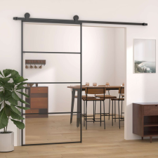 vidaXL alumínium és ESG üveg Tolóajtó 102,5x205cm #fekete nyílászáró