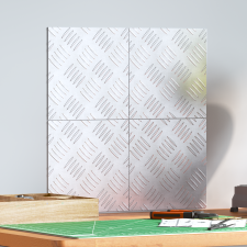 vidaXL Alumínium gyémántlemezek 4 db Csúszásmentes 20x20 cm építőanyag