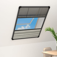 vidaXL alumínium pliszé ablakszúnyogháló árnyékolóval 80 x 120 cm szúnyogháló