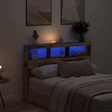 vidaXL antik fa áthidalószekrény LED-világítással 140 x 17 x 102 cm ágy és ágykellék