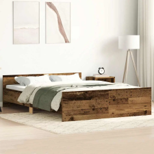 vidaXL antik fa szerelt fa ágykeret matrac nélkül 120x190 cm ágy és ágykellék